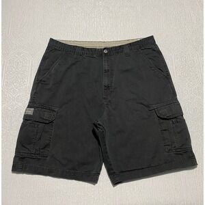 Wrangler Hero Originals Cargo Shorts Mens Size‎ 38 Black Cotton Casual Outdoor